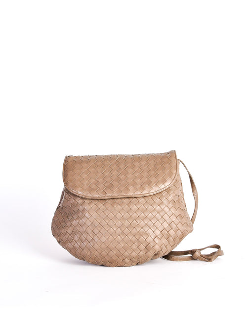 Bottega Veneta Vintage Intrecciato Brown Woven Leather Crossbody Bag –  Amarcord Vintage Fashion