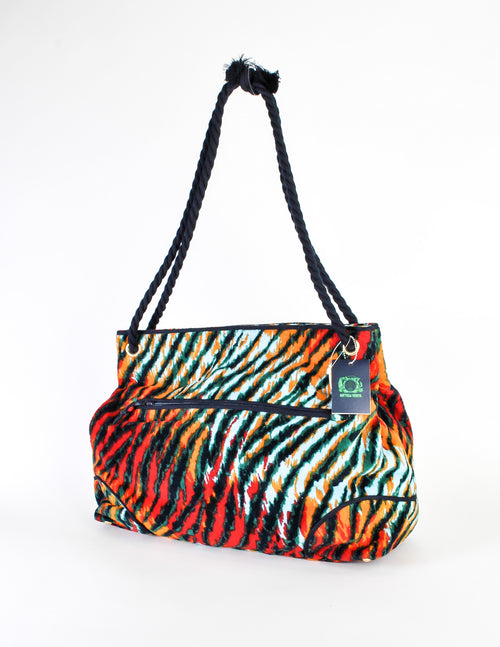 Bottega Veneta Vintage Colorful Striped Terry Cloth Bag – Amarcord