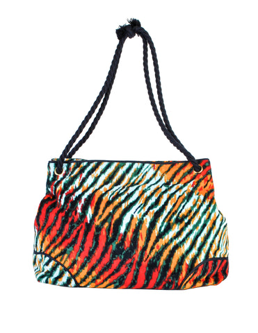 Bottega Veneta Vintage Colorful Striped Terry Cloth Bag - Amarcord Vintage Fashion
 - 1