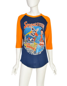 1970s Vintage Bruce Springsteen Sparks Fly on E Street Raglan Baseball Tee