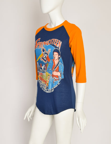 1970s Vintage Bruce Springsteen Sparks Fly on E Street Raglan Baseball Tee