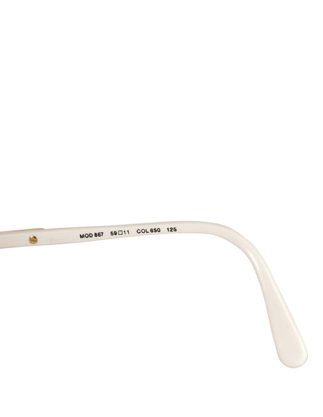 Cazal Vintage Asymmetrical Clear Blue and Pink Sunglasses 867 125