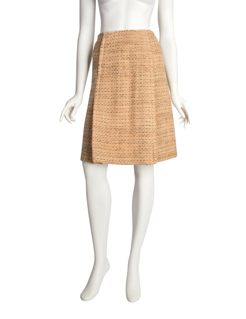 Chanel Vintage 1960s Haute Couture Beige and Peach Wool Suit Skirt –  Amarcord Vintage Fashion