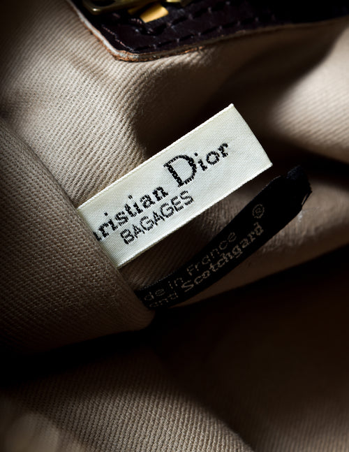 ヴィンテージDIOR Christian Dior BAGAGES Christian Dior Vintage Brown Trotter Logo Monogram Suede and