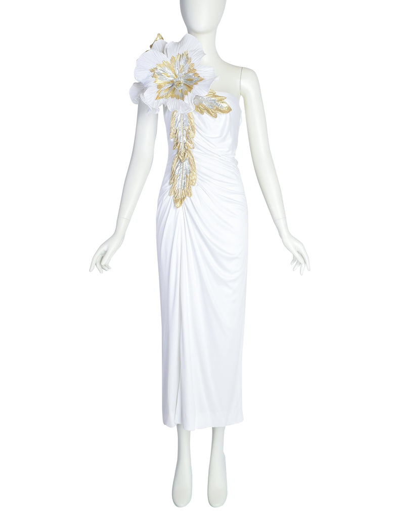 Cache Vintage White Gold Silver Huge Flower ICONIC Carrie Bradshaw Whi Amarcord Vintage Fashion Cache Vintage White Gold Silver Huge Flower ICONIC Carrie Bradshaw Whi Amarcord Vintage Fashion