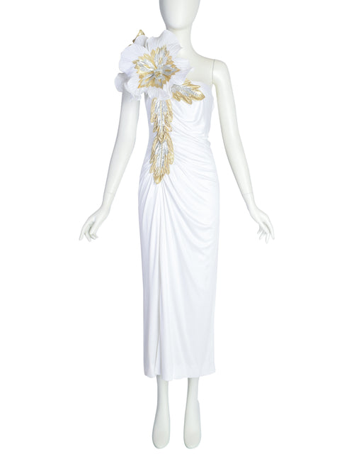 Cache Vintage White Gold Silver Huge Flower ICONIC Carrie Bradshaw Whi Amarcord Vintage Fashion Cache Vintage White Gold Silver Huge Flower ICONIC Carrie Bradshaw Whi Amarcord Vintage Fashion