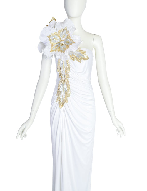 Cache Vintage White Gold Silver Huge Flower ICONIC Carrie Bradshaw Whi –  Amarcord Vintage Fashion