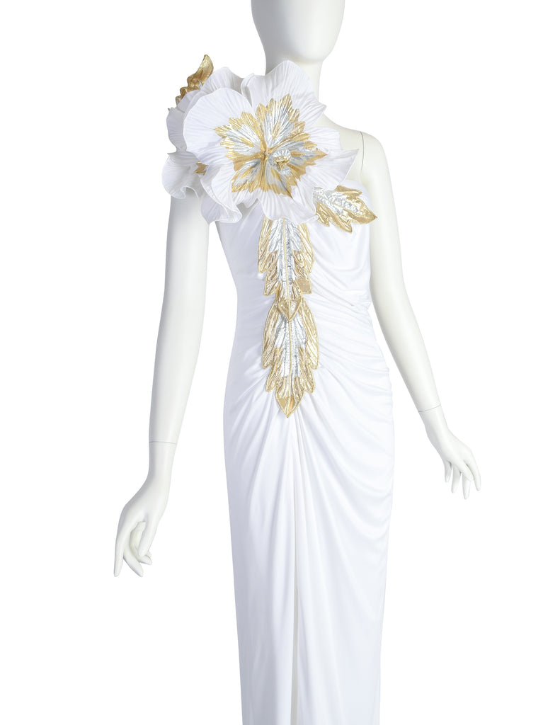 cache white beaded dress Cache Beaded Old Hollywood Glam White Beaded BodyCon Mini Dress with H The Thrifty Hippy