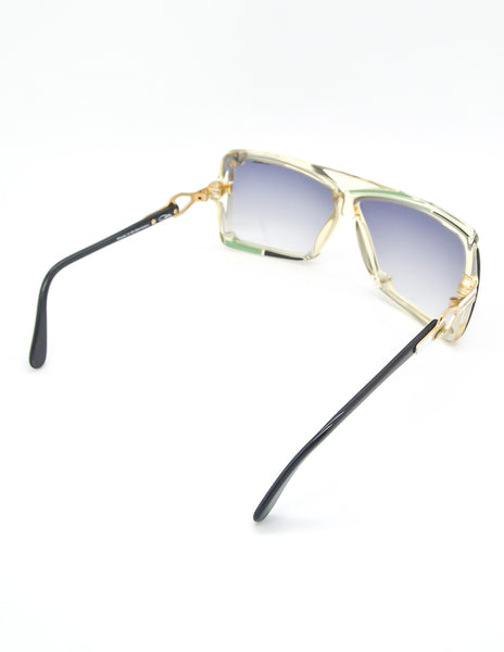 Cazal Vintage Navy Blue and Seafoam Sunglasses 859 277