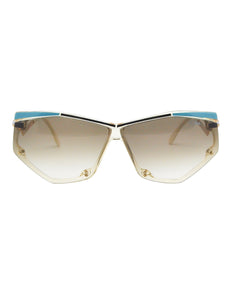 Cazal Vintage Navy Blue and Seafoam Sunglasses 861 283
