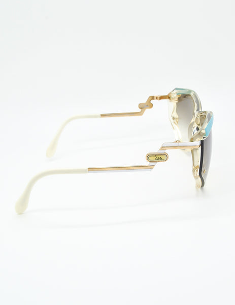 Cazal Vintage Navy Blue and Seafoam Sunglasses 861 283