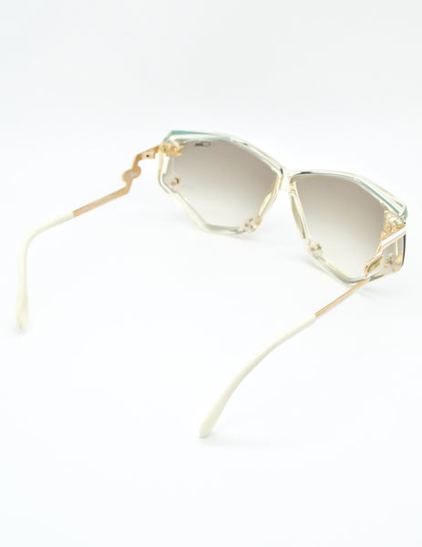 Cazal Vintage Navy Blue and Seafoam Sunglasses 861 283