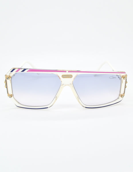Cazal Vintage Asymmetrical Purple and Pink Sunglasses 867 125