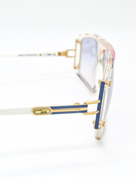 Cazal Vintage Asymmetrical Purple and Pink Sunglasses 867 125