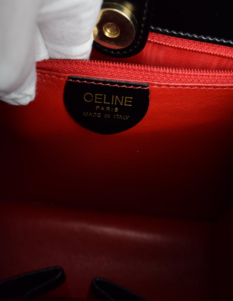 Celine Black Calfskin Leather Large Classic Box Bag