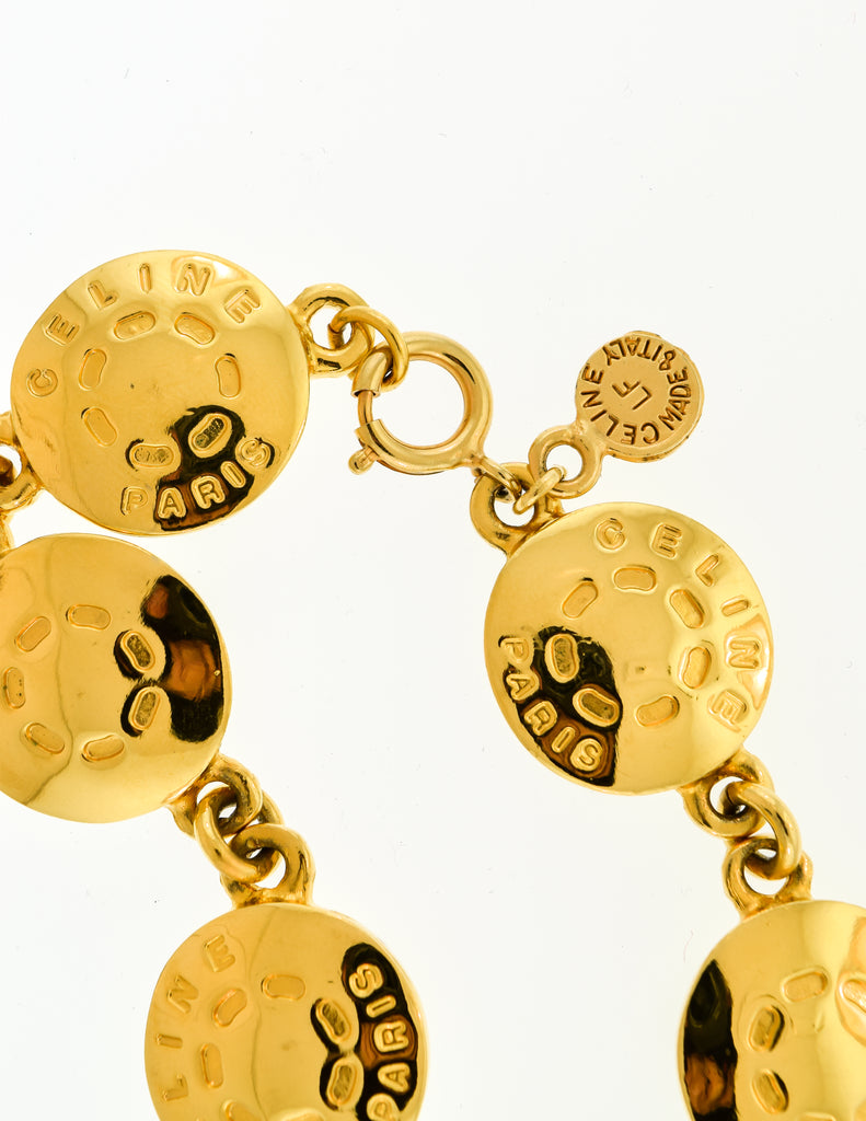 Celine Vintage Gold Button Motif Bracelet – Amarcord Vintage Fashion