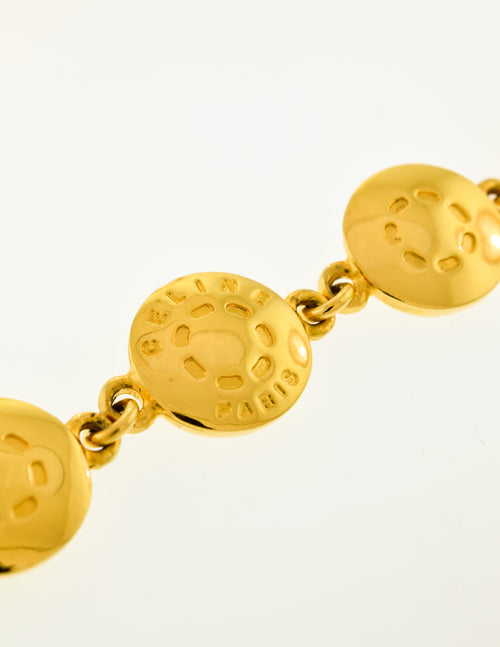 Celine Vintage Gold Button Motif Bracelet – Amarcord Vintage Fashion