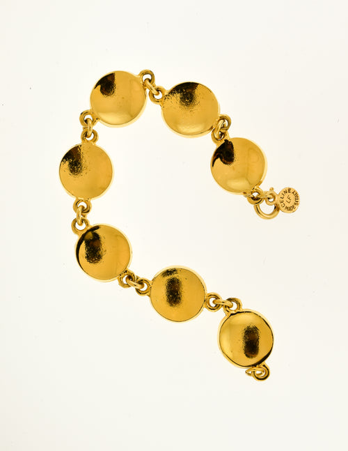 Celine Vintage Gold Button Motif Bracelet – Amarcord Vintage Fashion