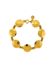 Celine Vintage Gold Button Motif Bracelet