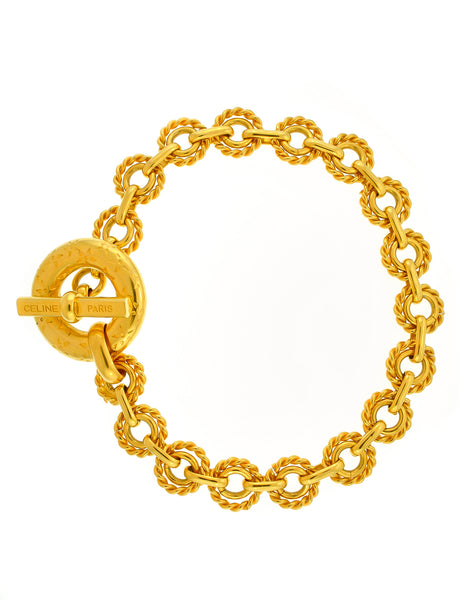 Celine Vintage Iconic Gold Star Toggle Choker Necklace - Amarcord Vintage Fashion
 - 2