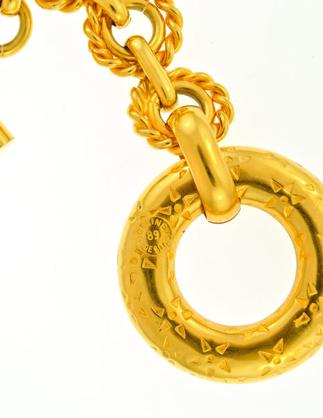Celine Vintage Iconic Gold Star Toggle Choker Necklace - Amarcord Vintage Fashion
 - 7