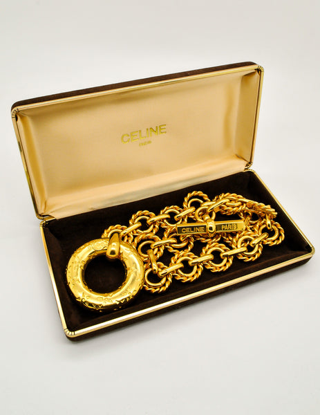 Celine Vintage Iconic Gold Star Toggle Choker Necklace - Amarcord Vintage Fashion
 - 8