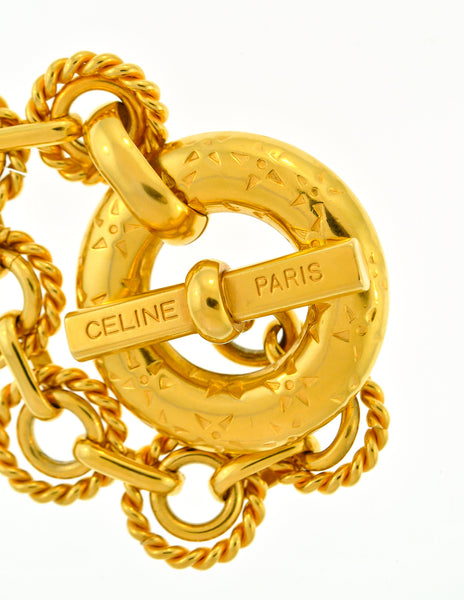 Celine Vintage Iconic Gold Star Toggle Bracelet - Amarcord Vintage Fashion
 - 4