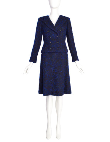 Chanel Vintage Navy Blue Silk Chiffon Dress – Amarcord Vintage Fashion