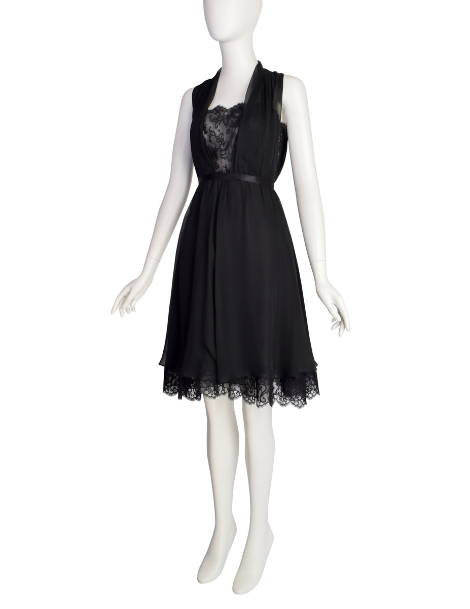 1980's Chanel Black Silk & Lace Cocktail Dress – Rachel Zabar Vintage