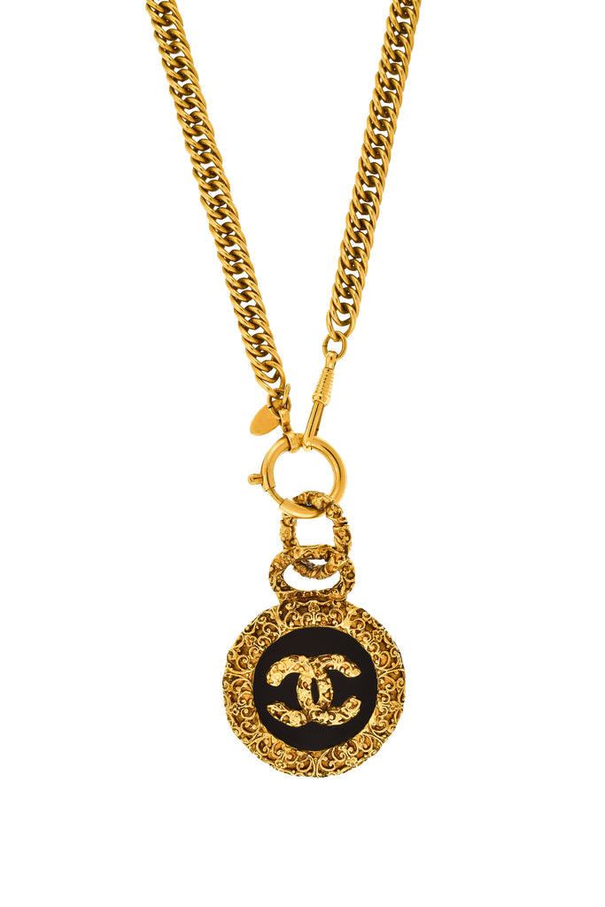 vintage chanel gold chain necklace
