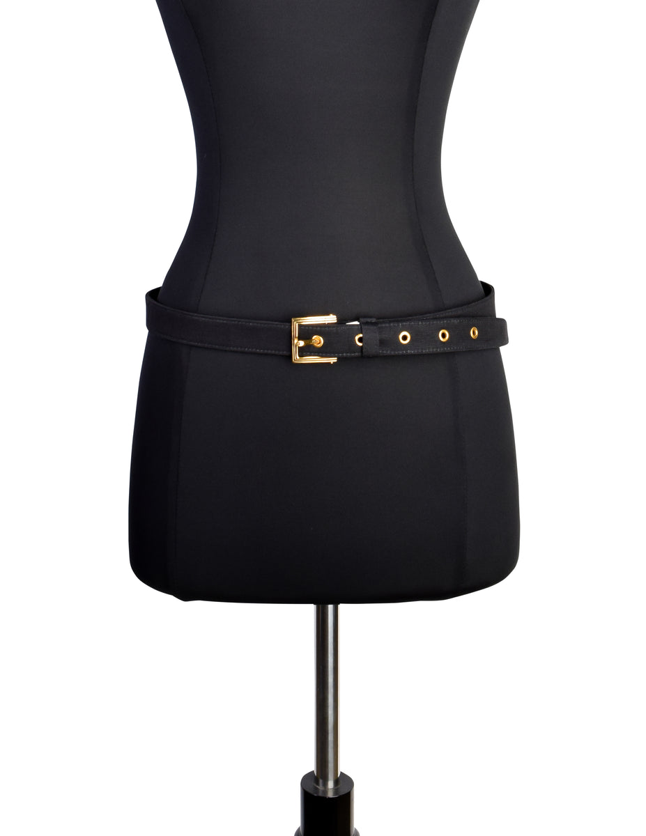 Chanel Haute Couture Black Woven Buckle Belt
