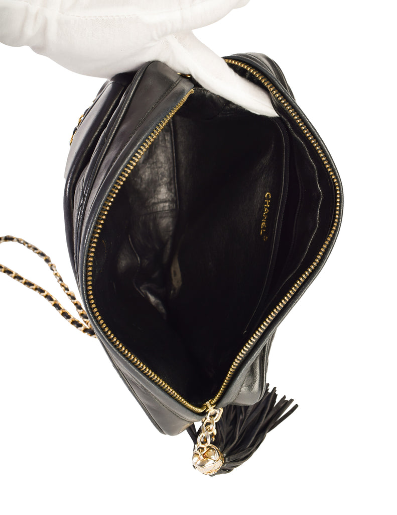 Sold at Auction: Chanel: A Black Lambskin LAX Accordian Camera Bag