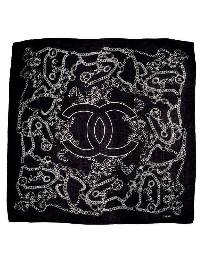 Chanel black cashmere scarf - Gem