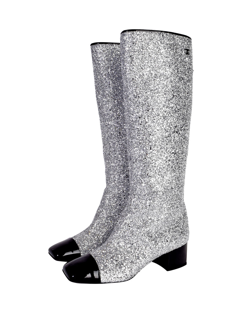 Chanel deals silver boots