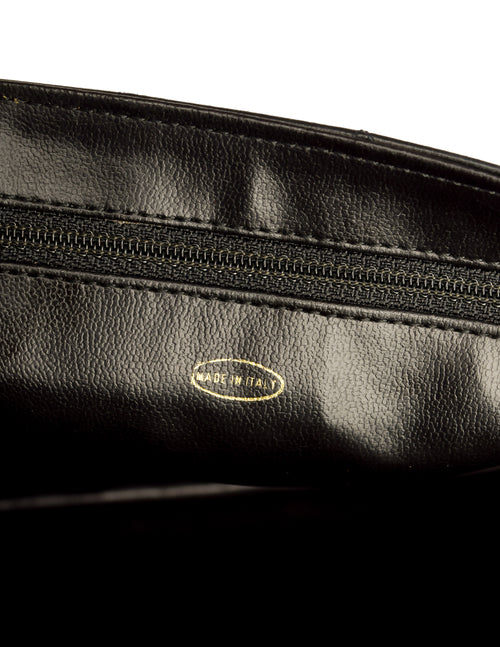 Chanel Vintage Oversized Black Matelasse Quilted Lambskin Leather CC L – Amarcord  Vintage Fashion