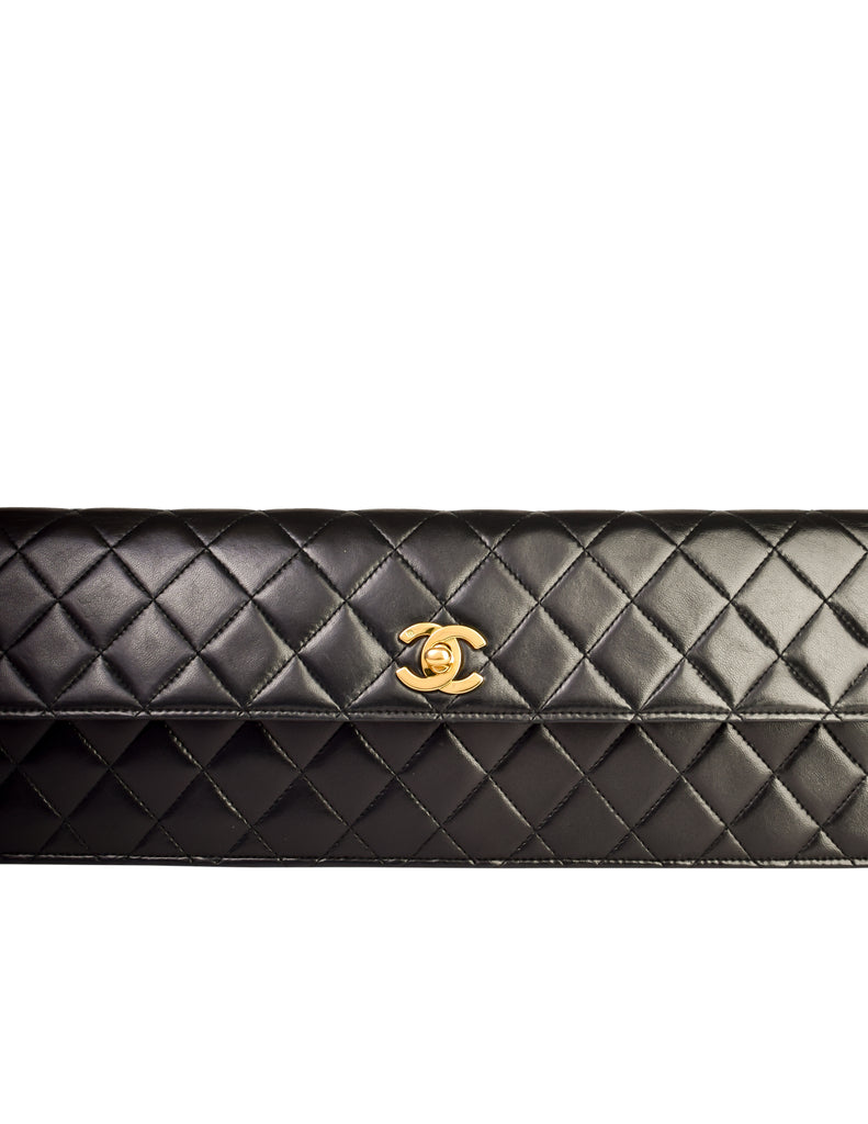Chanel Vintage AW 2007 Black Lambskin Leather Tweed Detail Silver Meta –  Amarcord Vintage Fashion