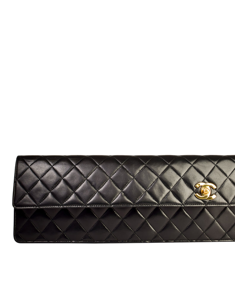 Chanel Vintage 1980s Matelasse Quilted Navy Blue Lambskin Leather Shou –  Amarcord Vintage Fashion