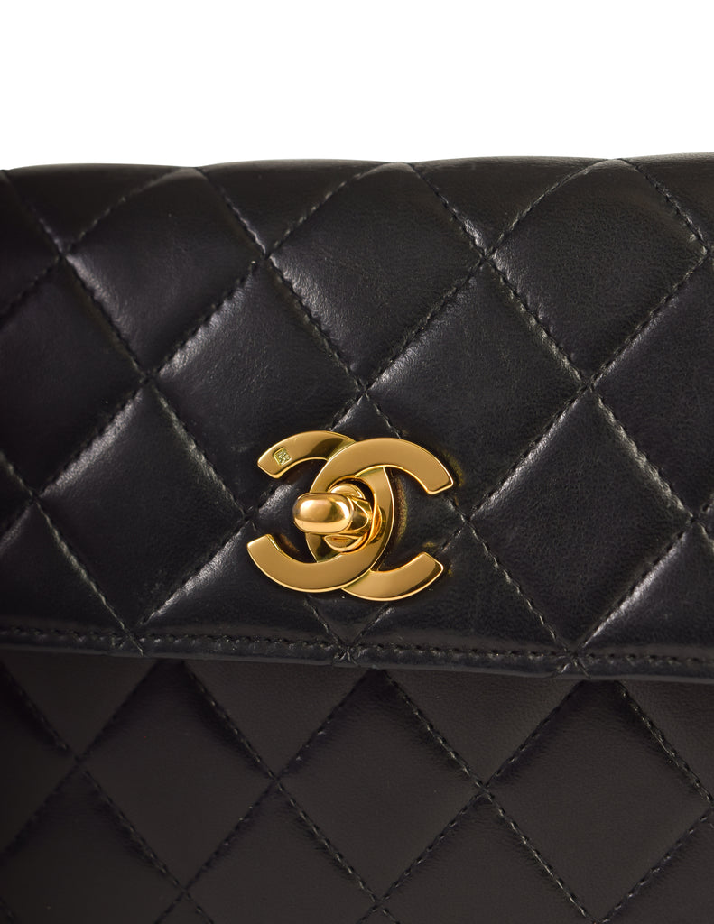 Chanel Vintage Rare AW 1990 Extra Long Black Matelasse Quilted Lambski –  Amarcord Vintage Fashion