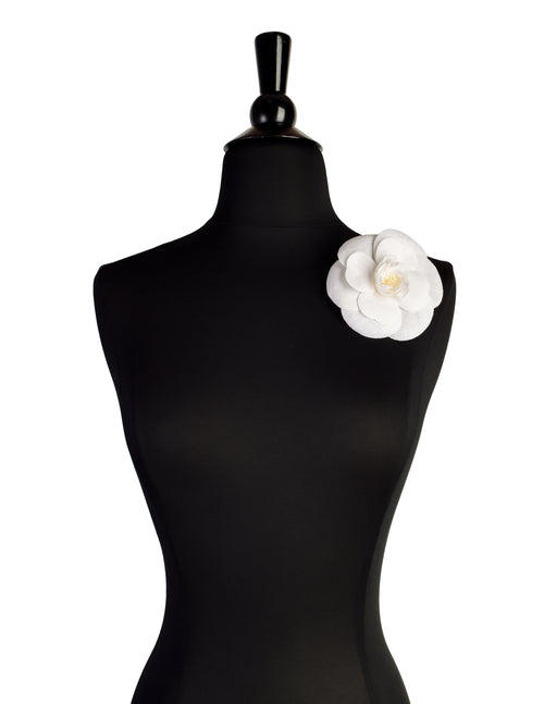 Rhinestone Jewelry Coat Accessories Brooch  Chanel Camellia Flower Brooch  - Black - Aliexpress