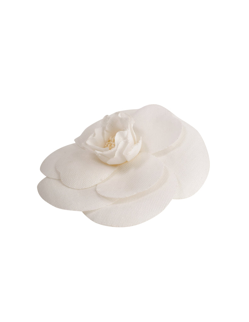  AKOAK PU Leather Camellia Flower Ornament for Keychain Handbag  and Car Interior (White) : Automotive