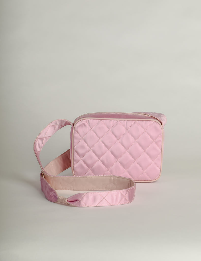 Chanel Vintage Quilted Baby Pink Satin Tassel Bag – Amarcord