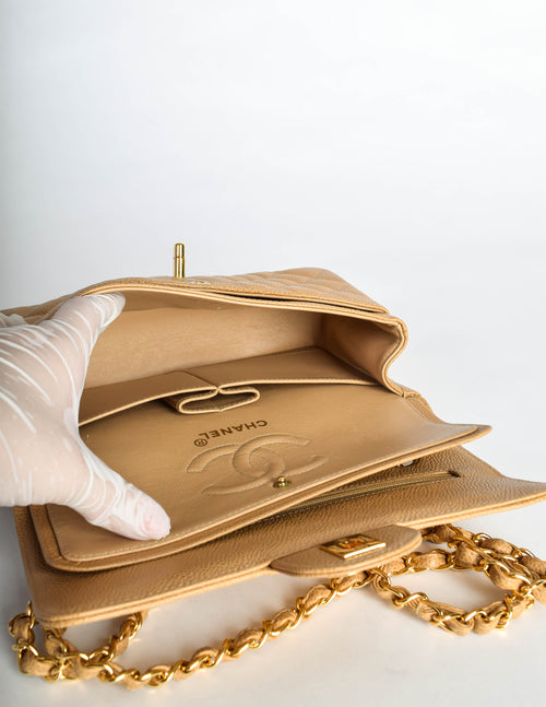 Chanel Triple Coco Ball Chain Shoulder Bag Tote Bag Beige Caviar – Timeless  Vintage Company