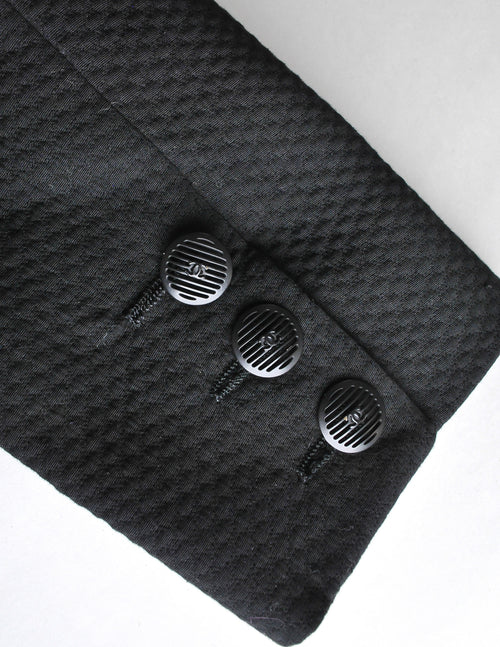 Chanel Vintage SS 2002 Black Pique & Chiffon Two-Piece