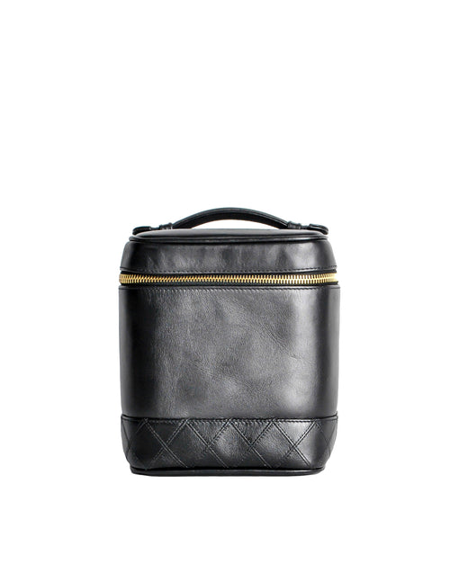 chanel round vanity case bag