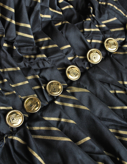 Chanel Vintage AW 1986 Black & Gold Silk Taffeta & Tulle Evening Gown –  Amarcord Vintage Fashion