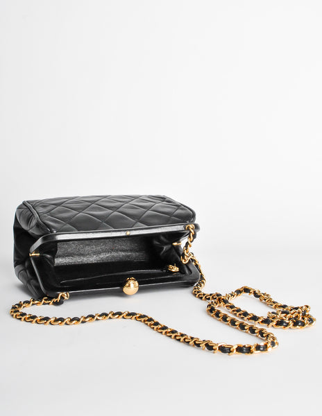 Vintage Quilted Leather Cross Body Bag