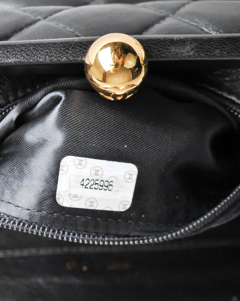 Chanel Vintage Black Quilted Crossbody Bag