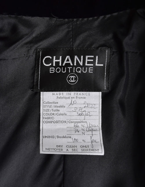 Chanel Vintage Cropped Black Velvet Jacket – Amarcord Vintage Fashion