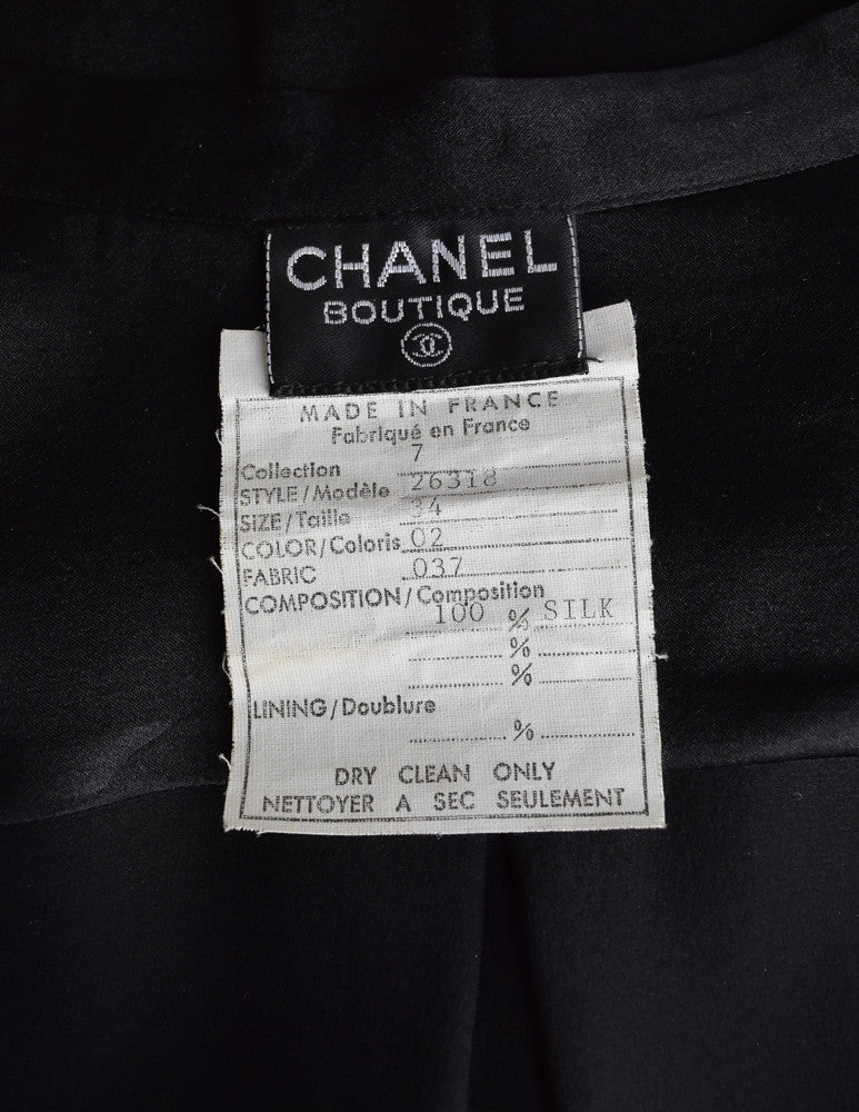 Vintage Chanel Jacquard Dot Logo Bow Blouse – Recess