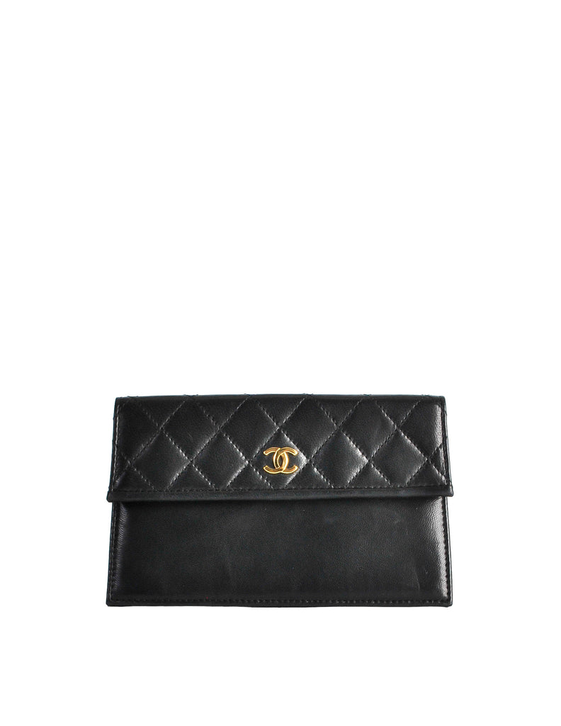 Chanel caviar quilted Classic zip pouch